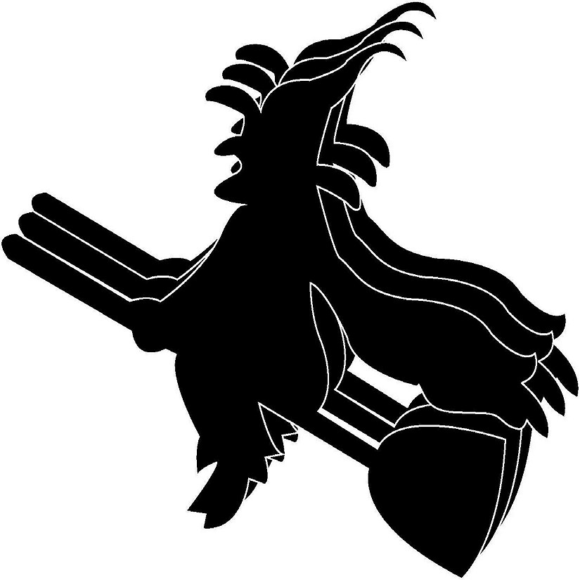 Creative Shapes Etc. - Large Single Color Construction Paper Craft Cut-out - Witch Image