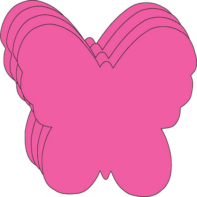 Creative Shapes Etc. - Large Single Color Creative Foam Craft Cut-outs - Butterfly Image