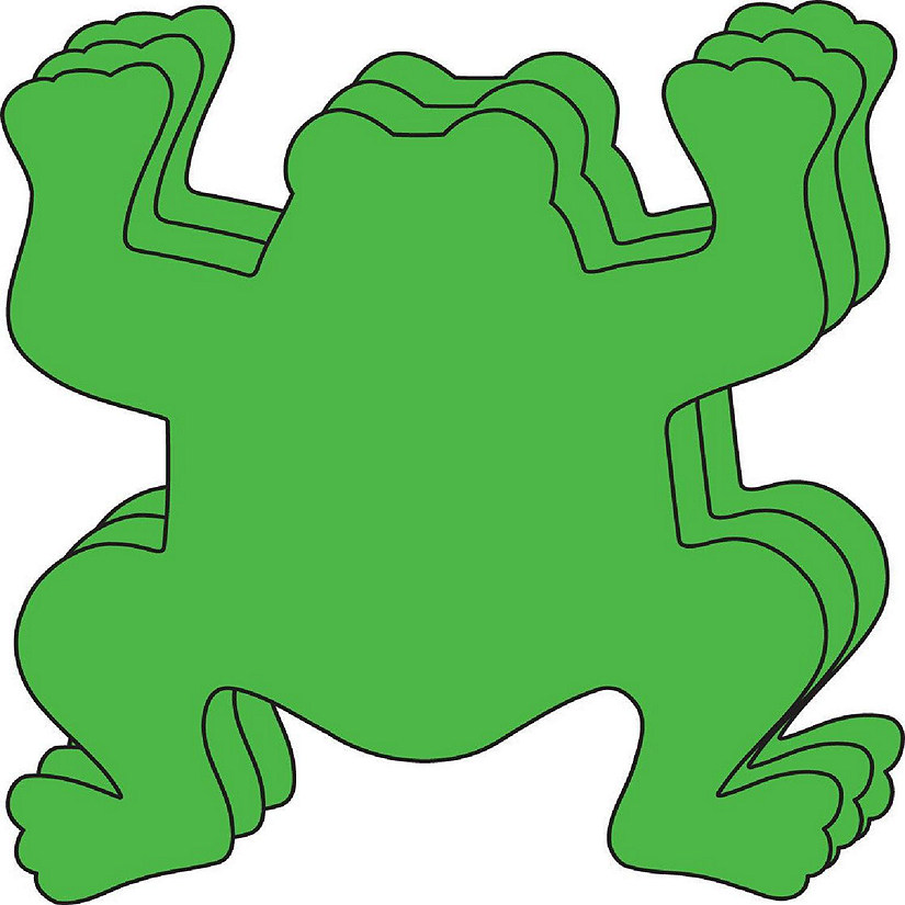 Creative Shapes Etc. - Large Single Color Creative Foam Craft Cut-outs - Frog Image
