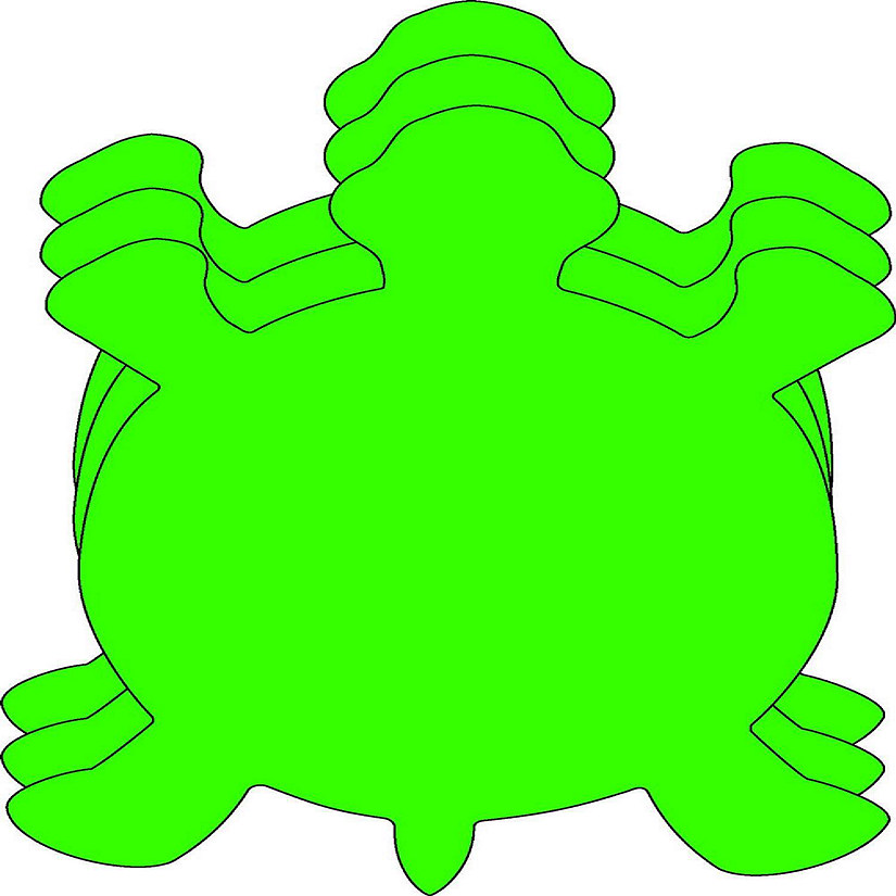 Creative Shapes Etc. - Large Single Color Creative Foam Craft Cut-outs - Turtle Image