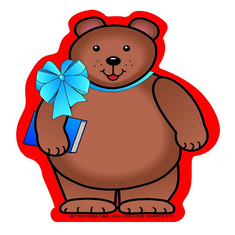Creative Shapes Etc. - Mini Notepad - Bear With Book Image