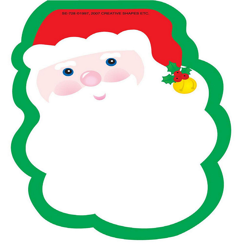 Creative Shapes Etc. - Mini Notepad - Santa Face Image