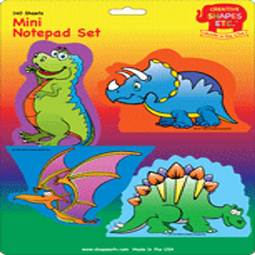 Creative Shapes Etc. Mini Notepad Set Dinosaur Oriental Trading