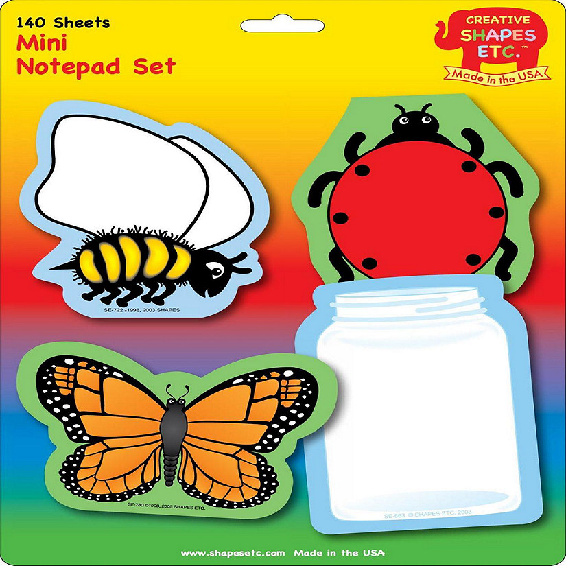 Creative Shapes Etc. - Mini Notepad Set - Insects Image