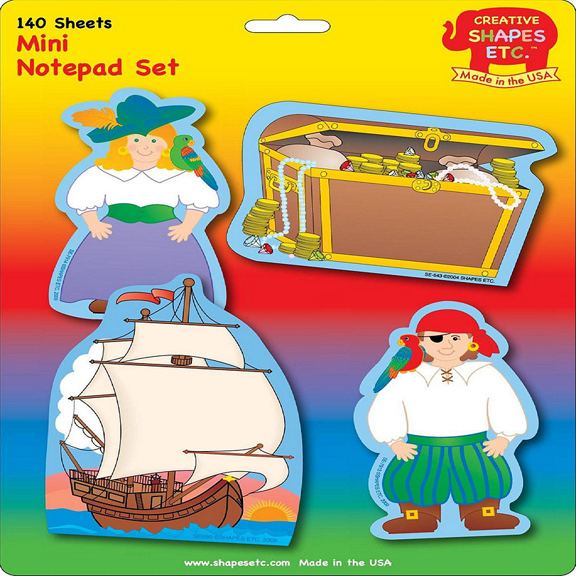 Creative Shapes Etc. - Mini Notepad Set -  Pirate Image