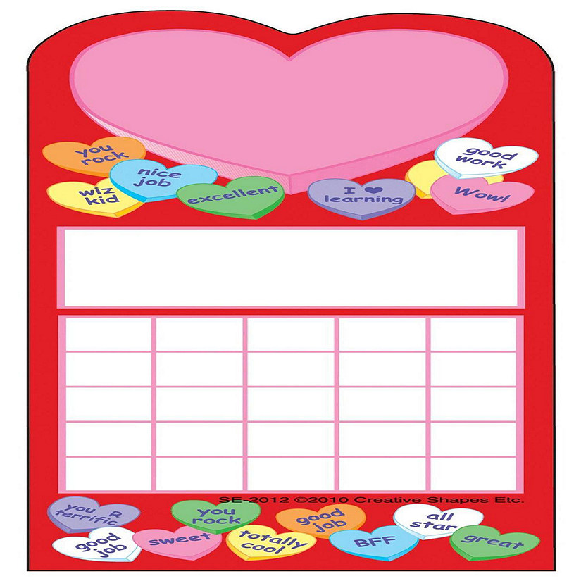 Creative Shapes Etc. - Personal Incentive Chart - Heart | Oriental Trading