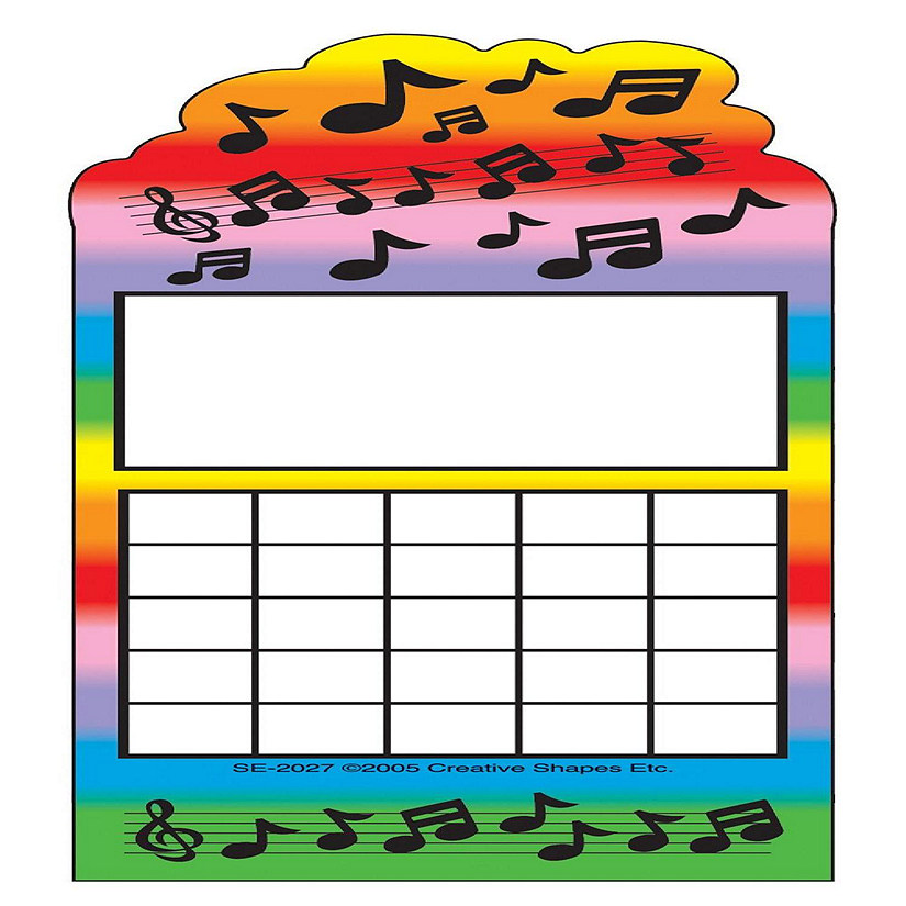 Creative Shapes Etc. - Personal Incentive Chart - Music Image
