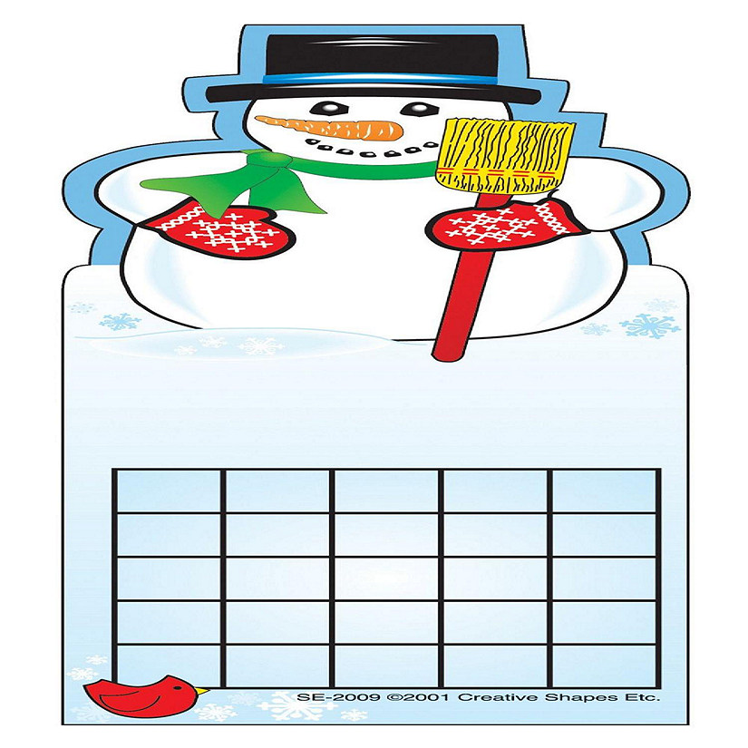 Creative Shapes Etc. - Personal Incentive Chart - Snowman Image