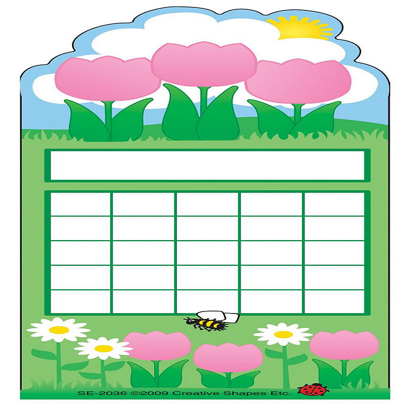 Creative Shapes Etc. - Personal Incentive Chart - Spring Flower Image