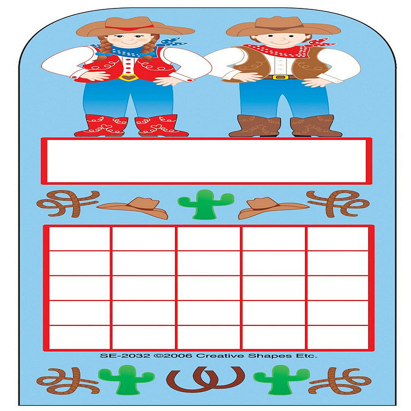 Creative Shapes Etc. - Personal Incentive Chart - Western Image