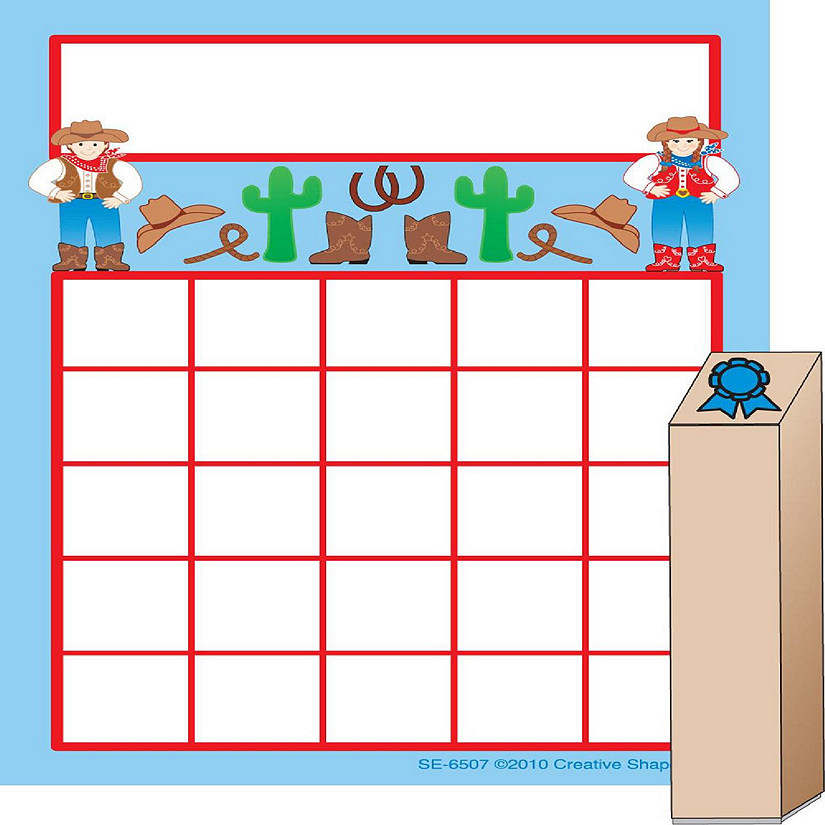 Creative Shapes Etc. - Progress Pad/ Stamps Set - Wild West Image