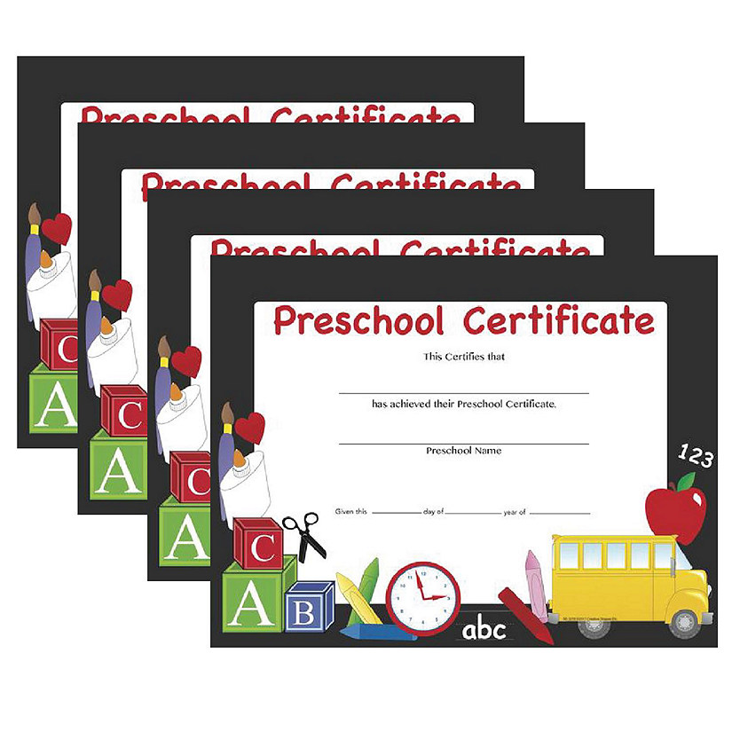 Creative Shapes Etc. - Recognition Certificate - Preschool Certificate Image