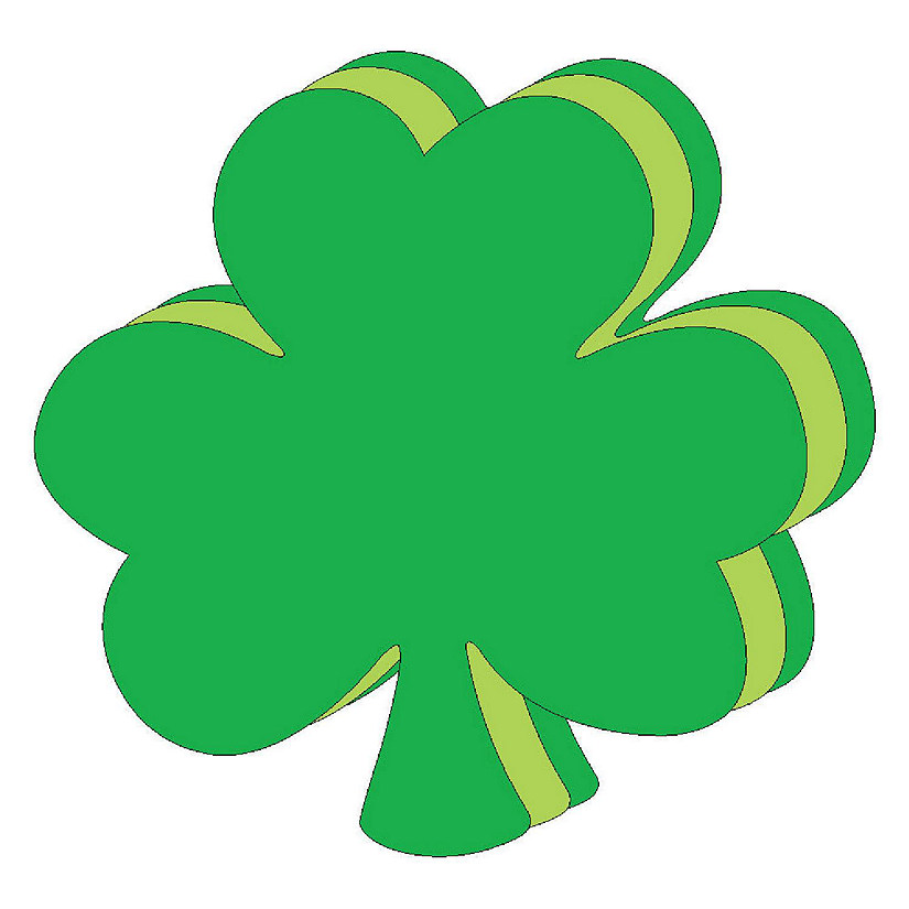 Creative Shapes Etc. - Small Assorted Color Construction Paper Craft Cut-out &#8211; Assorted Green Shamrock Image
