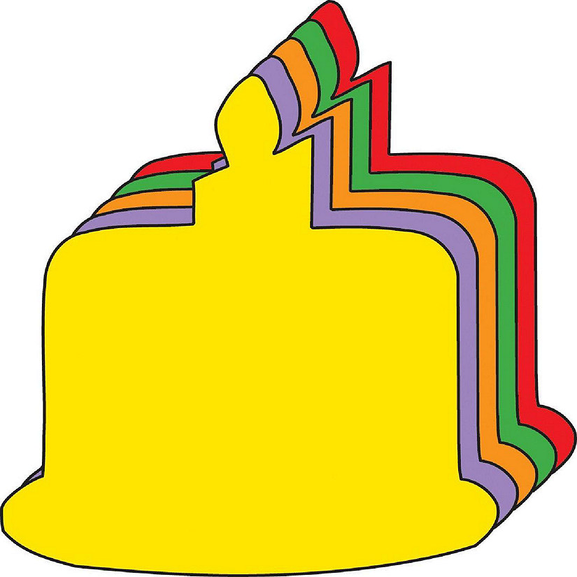 Creative Shapes Etc. - Small Assorted Color Creative Foam Craft Cut-outs - Birthday Cake Image