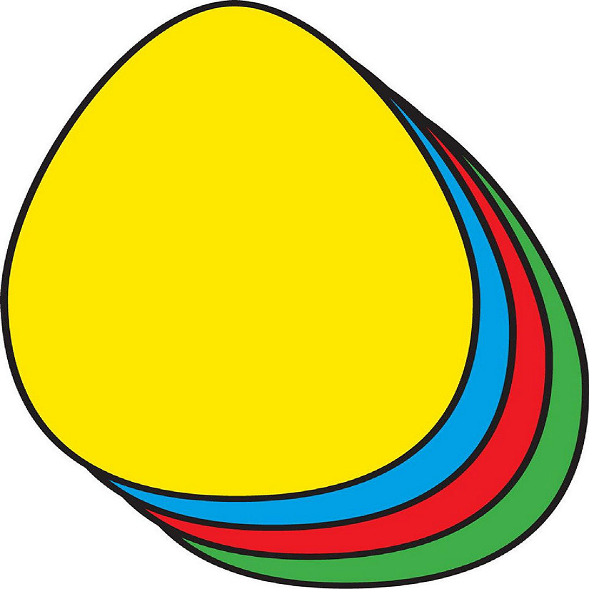 Creative Shapes Etc. - Small Assorted Color Creative Foam Craft Cut-outs - Egg Image
