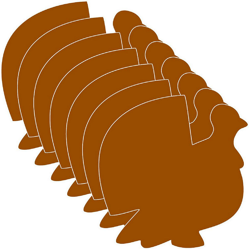 Creative Shapes Etc. - Small Single Color Construction Paper Craft Cut-out - Turkey Image