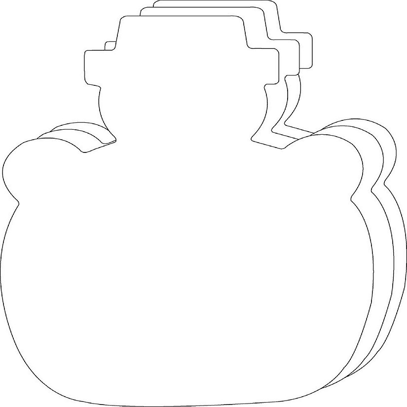 Creative Shapes Etc. - Snowman Single Color Super Cut-outs- 8&amp;#8221; X 10&amp;#8221; Image