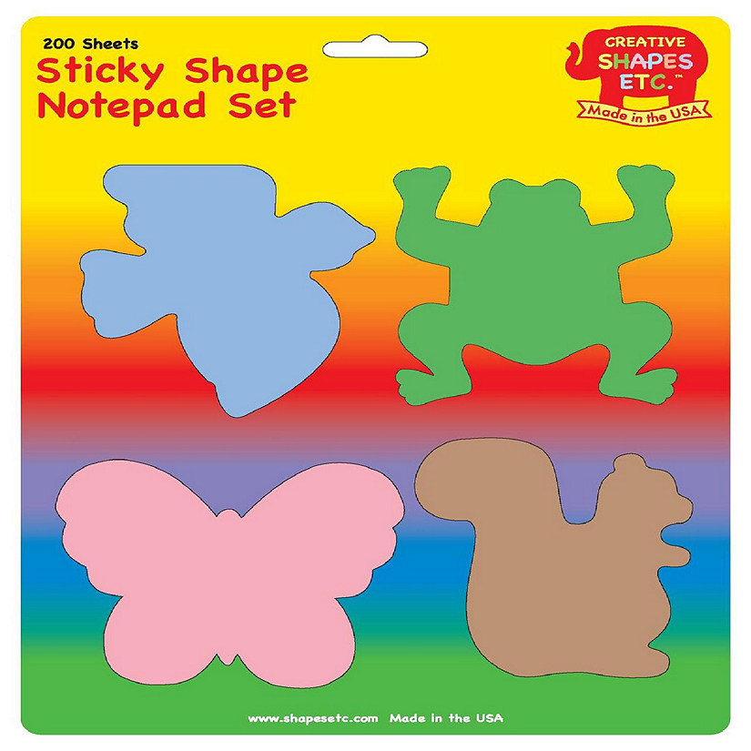 Creative Shapes Etc. - Sticky Notepad Set - Spring Animal Image