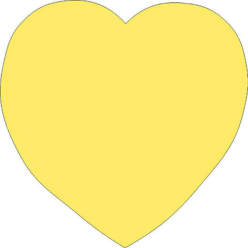 Creative Shapes Etc. - Sticky Shape Notepad - Yellow Heart Image