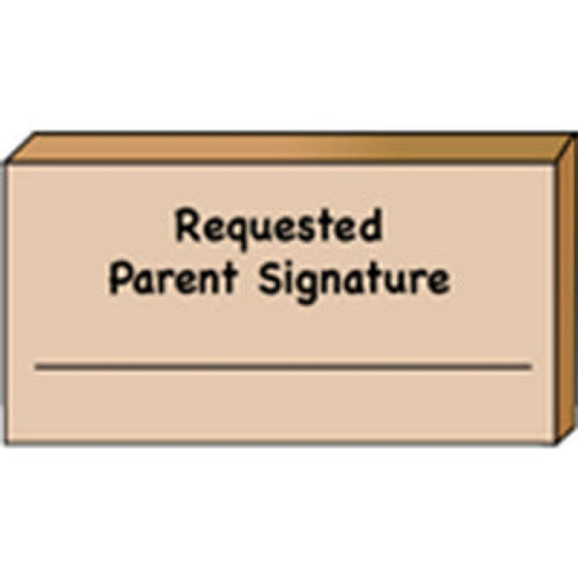 Creative Shapes Etc. - Teacher's Stamp - Requested Parent Signature Image