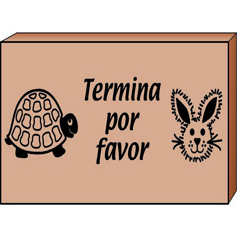 Creative Shapes Etc. - Teacher's Stamp Spanish - Termina Por Favor (please Finish) Image