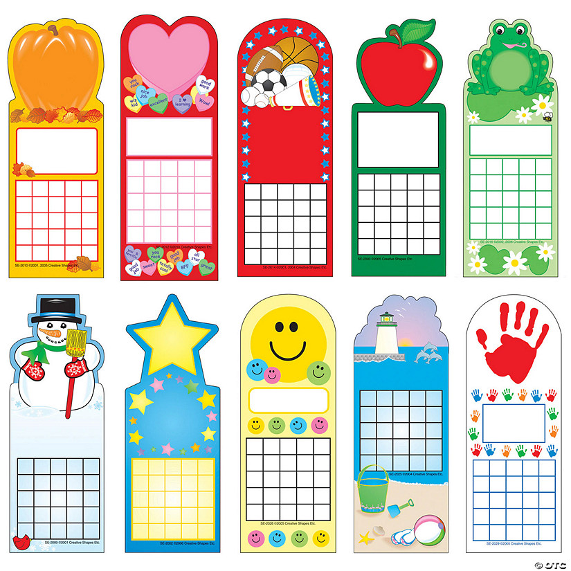 Creative Shapes Etc. Personal Incentive Charts Seasonal Pack, 240 Charts Image