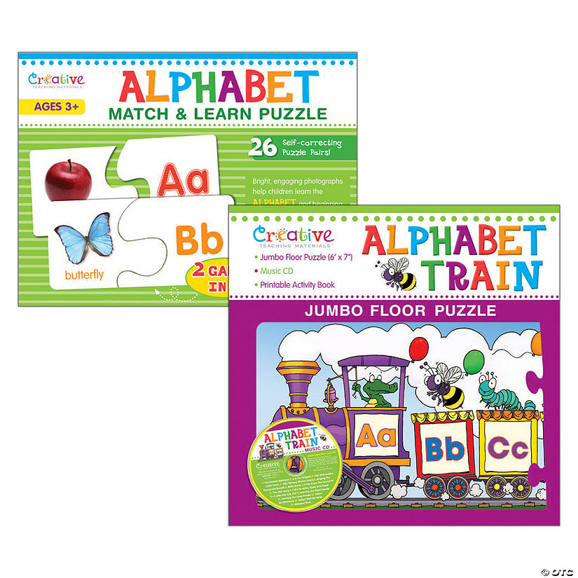 Creative Teaching Materials Alphabet Puzzle Bundle, Set of 2 Image