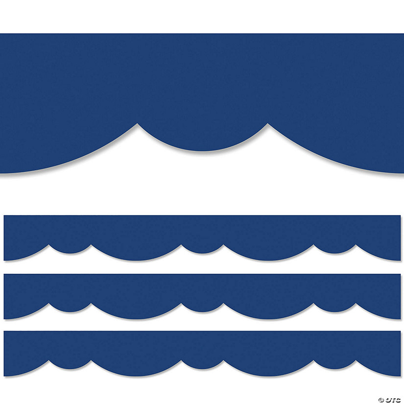 Creative Teaching Press Blue Stylish Scallops EZ Border, 48 Feet, 3 ...