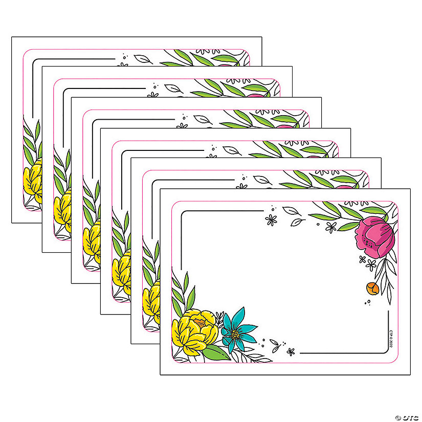 Creative Teaching Press Bright Blooms Doodly Blooms Labels, 36 Per Pack, 6 Packs Image