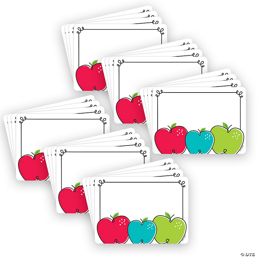 Creative Teaching Press Doodle Apples Labels, 3-1/2" x 2-1/2", 36 Per Pack, 6 Packs Image