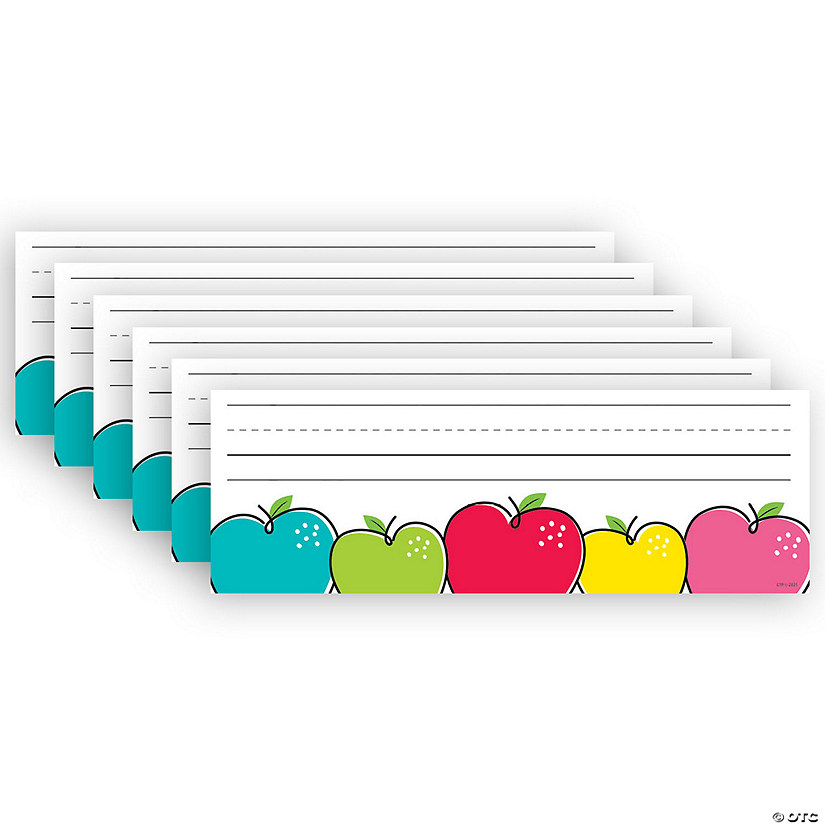 Creative Teaching Press Doodle Apples Name Plates, 9-1/2" x 3-1/4", 36 Per Pack, 6 Packs Image