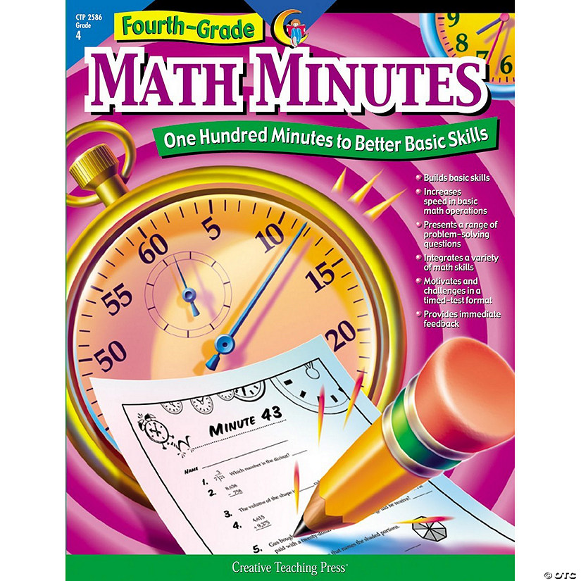 Creative Teaching Press Fourth-Grade Math Minutes Book Image