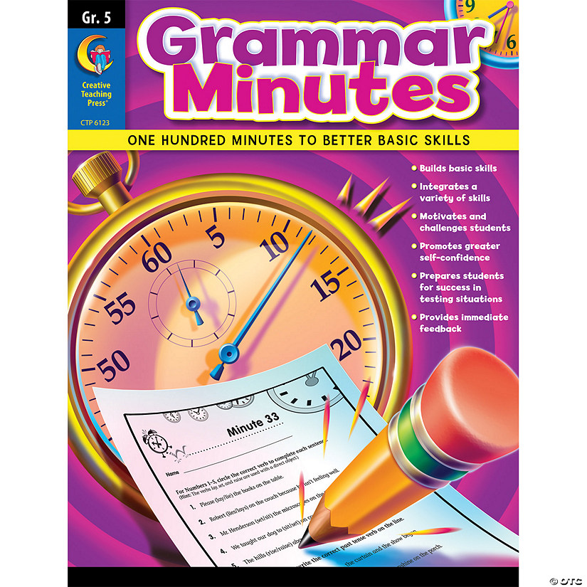 Creative Teaching Press Grammar Minutes Workbook, Grade 5 Image
