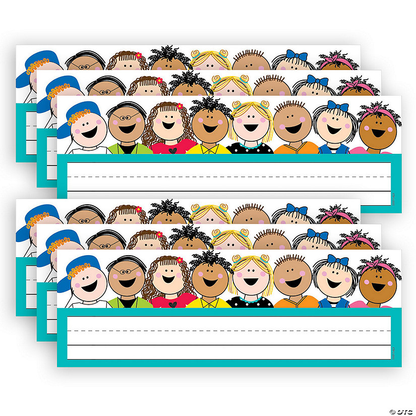 Creative Teaching Press Stick Kids Name Plates, 9-1/2" x 3-1/4", 36 Per Pack, 6 Packs Image