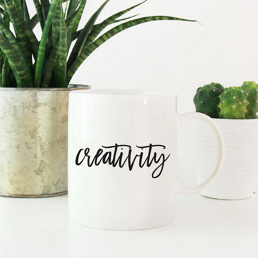 Creativity Black Calligraphy Ceramic Mug Image