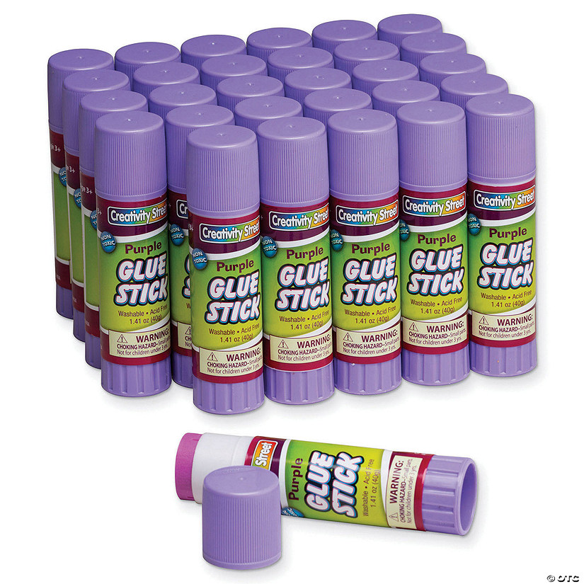Creativity Street Glue Sticks, Purple, 1.41 oz., 30 Count Image