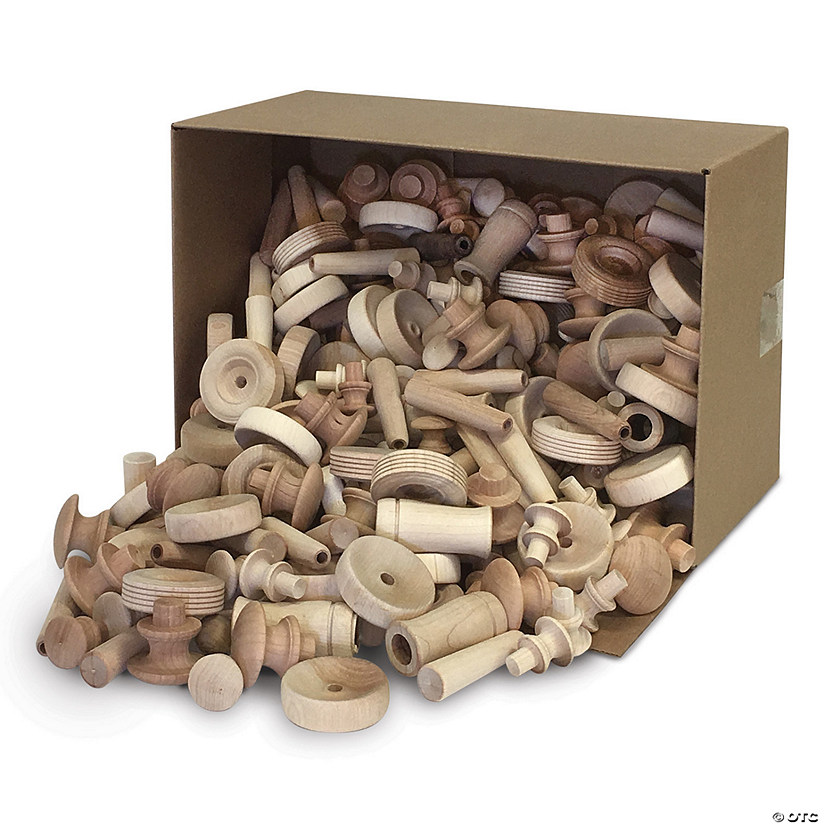 Creativity Street Natural Wood Turnings, Assorted Shapes & Sizes, 18 lb. Image