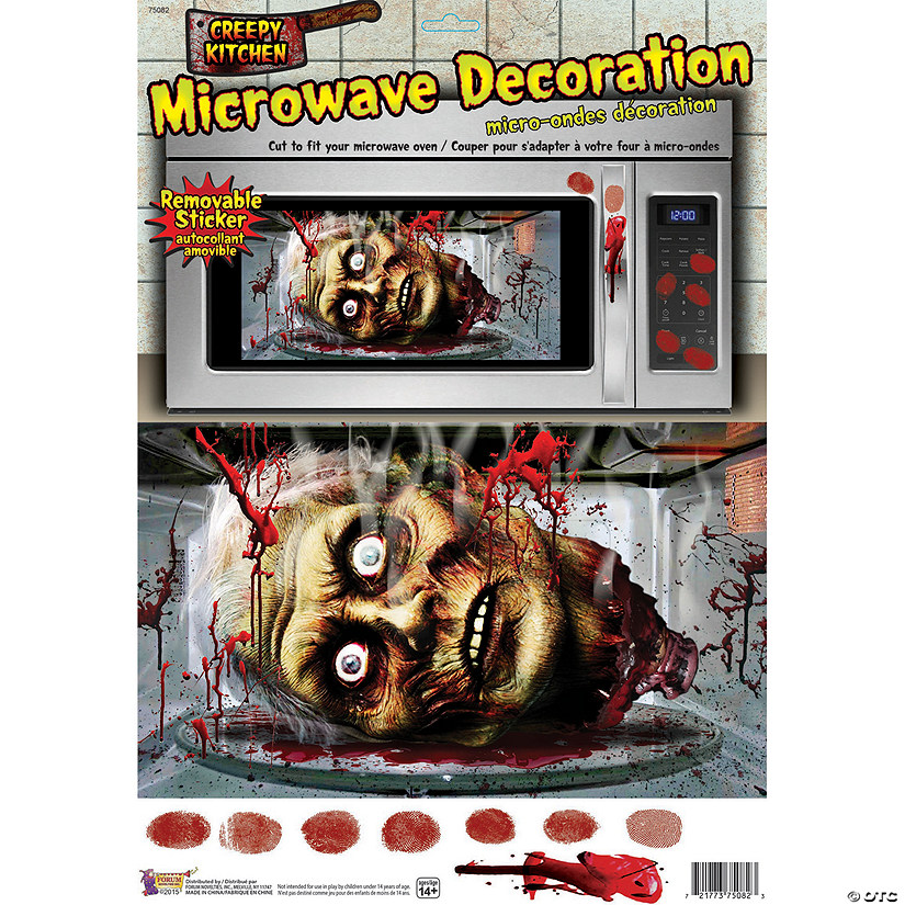 Creepy Microwave Sticky Decor Image