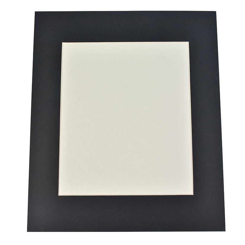 Crescent Premium Pre-Cut Mat, 11 x 14 Inches, Black, Pack of 10 Image