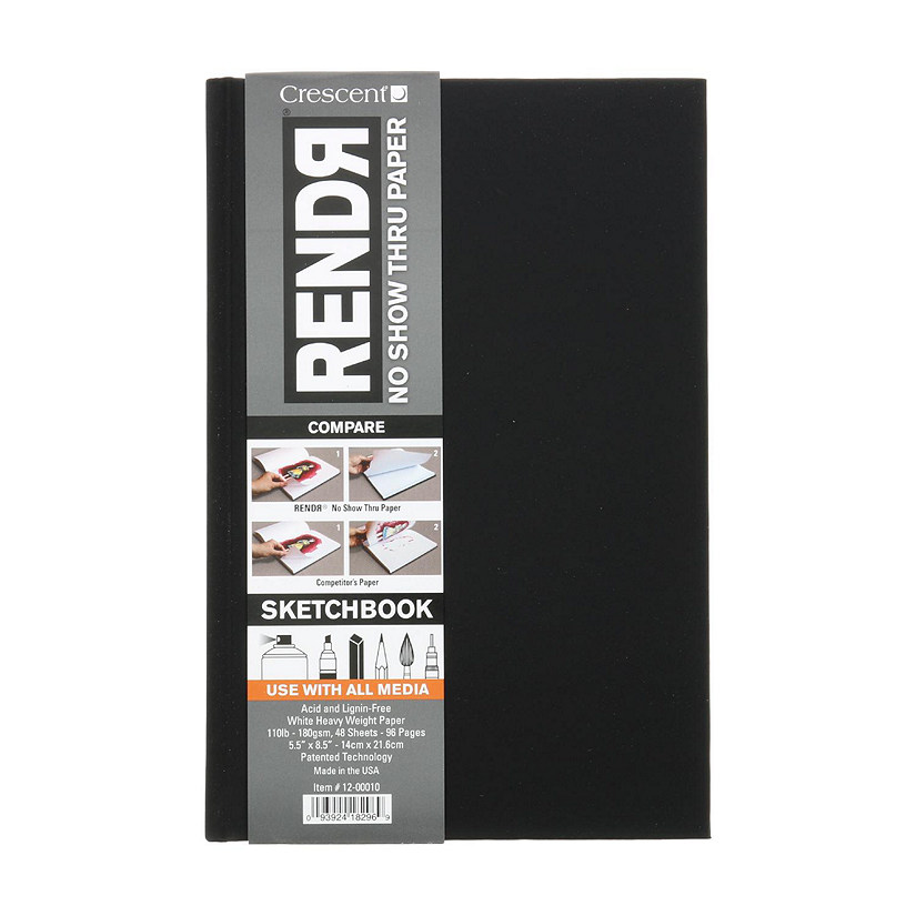 Crescent RENDR Hard-Cover Sketch Book, 5.5in x 8.5in 48/Sheets Image