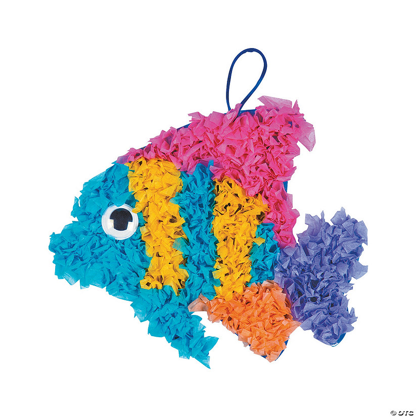 Crinkle Tissue Paper Tropical Fish Craft Kit- Makes 12 | Oriental Trading