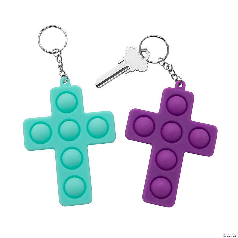 Cross Lotsa Pops Popping Toy Keychains - 6 Pc. Image