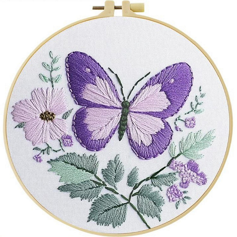 Cross Stitch Kits for Beginners Butterfly - 20cm with Frame Image