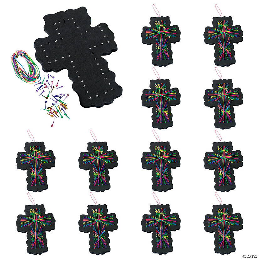 Cross String Art Craft Kit Makes 12 Oriental Trading