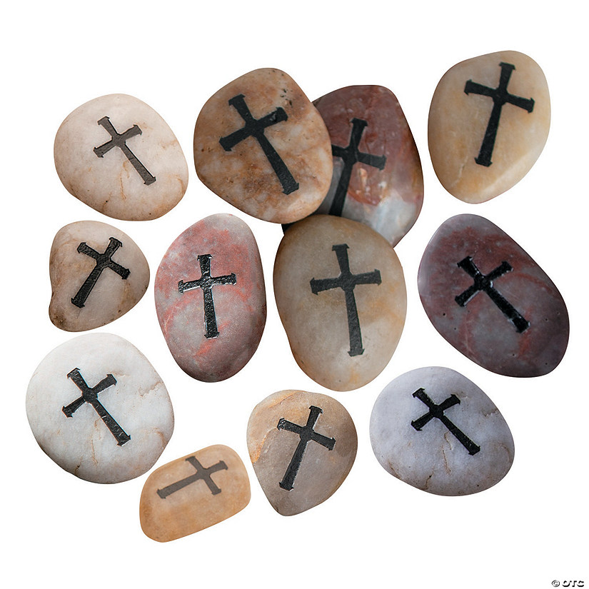 Cross Worry Stones - 12 Pc. Image