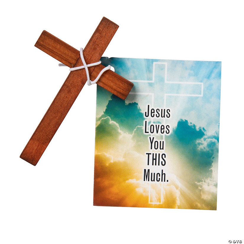 Crosses with Jesus Loves You Card - 12 Pc. Image