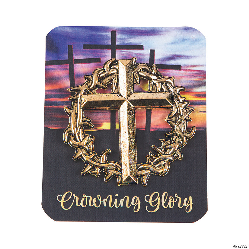 Crown of Thorns Pins with Card - 12 Pc. Image
