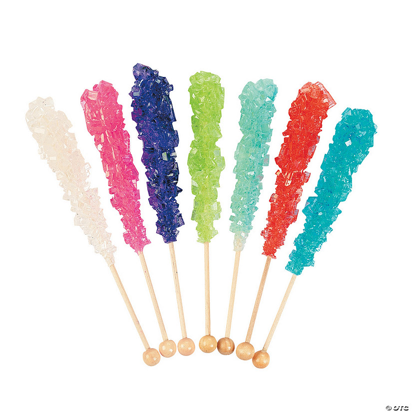 Crystal Rock Candy Lollipops - 12 Pc. Image