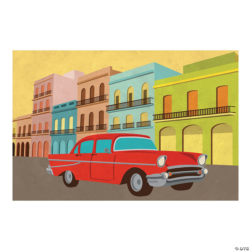 Cuban Party Backdrop Banner - 3 Pc. Image