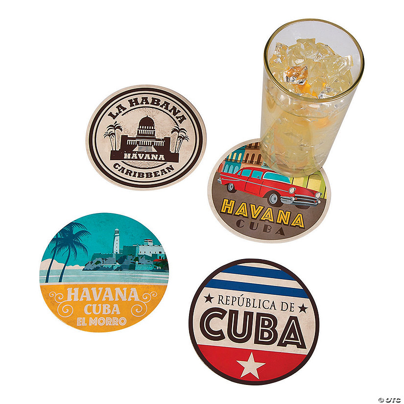 Cuban Print Coasters - 12 Pc. Image
